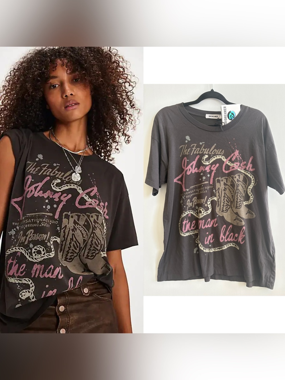S NEW Daydreamer Johnny Cash ‘Man in Black’ T-shirt